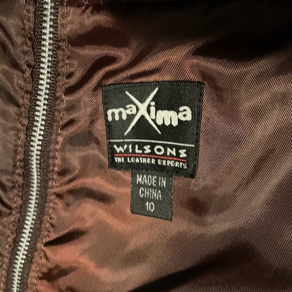 Wilson’s Leather Maxima Sz 10 Chocolate Brown Pencil Skirt - Picture 6 of 9